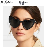 xjiea heart sunglasses for women fashion 2022 designer cute transparent gradient decorative glasses party street beat eyeglasses