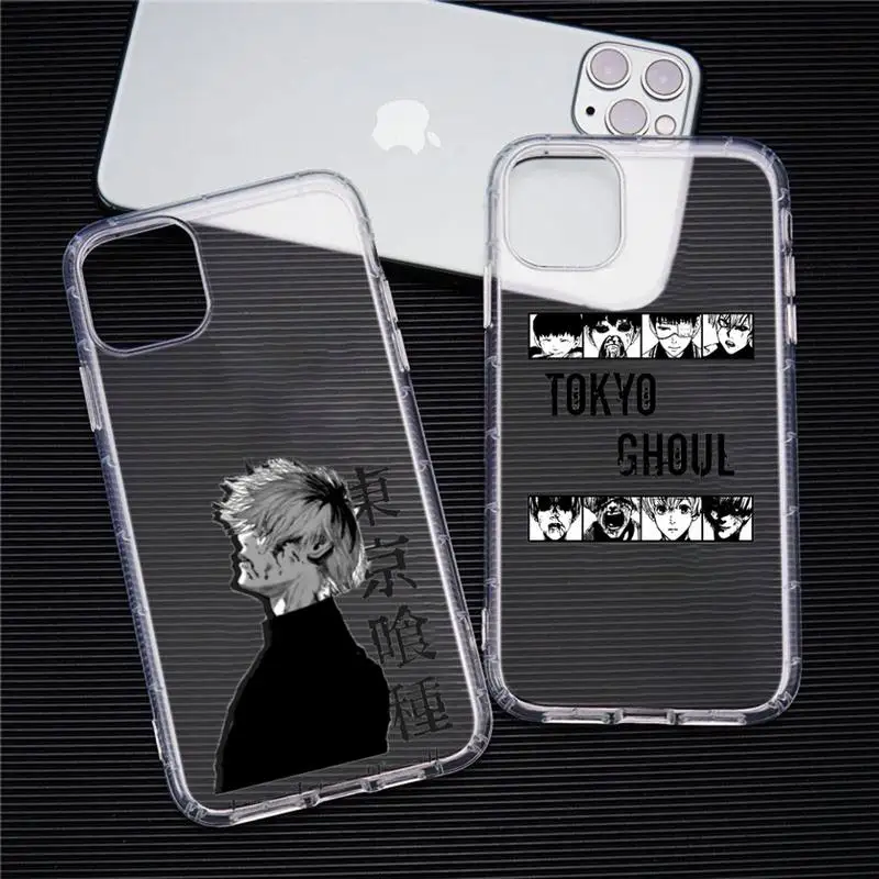 

Tokyo Ghoul anime Phone Case Transparent soft For iphone 12 11 13 7 8 6 s plus x xs xr pro max mini