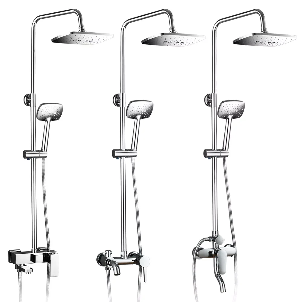 

Bathroom Shower Set 8 Inche Shower Head Constant Temperature Mixer Hot and Cold Faucet 3 Functions