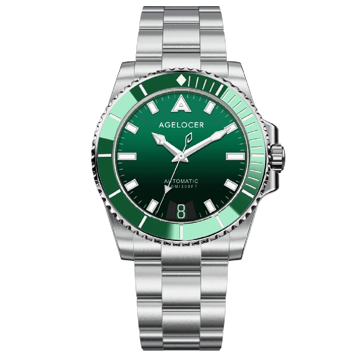 

Original Automatic Watch Men AGELOCER Mechanical Men Watches Full 316L Steel Sapphire Relogio Masculino Waterproof Green