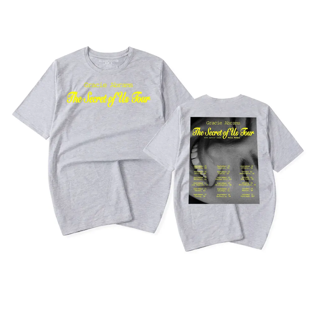 Футболка Gracie Abrams The Secret of Us Tour 2024 Повседневная модная футболка унисекс с короткими