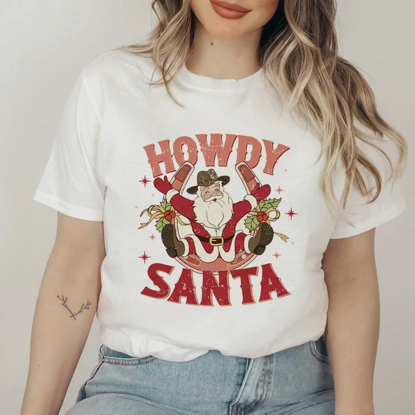 

Sweet And Cute Women's Merry Christmas Fashion Pullover Fashion Simple Women's Casual Women's Cartoon Short Sleeve Print Pattern