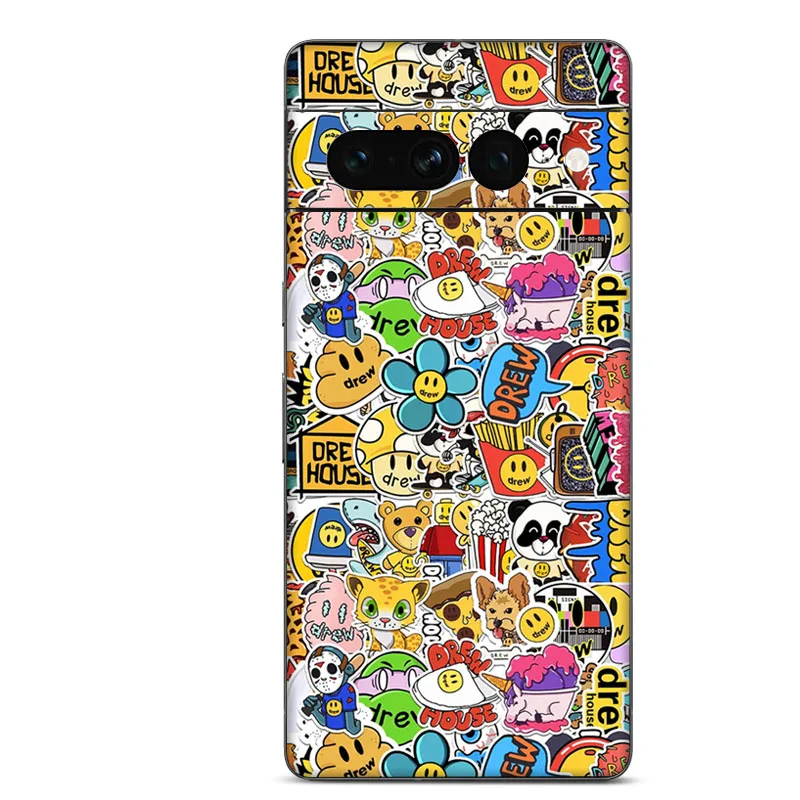 Cartoon Decal Skin for Google Pixel 7 6 Pro 6A Back Screen Protector Film Cover Ultra Thin 3M Wrap Modified Case Sticker images - 6