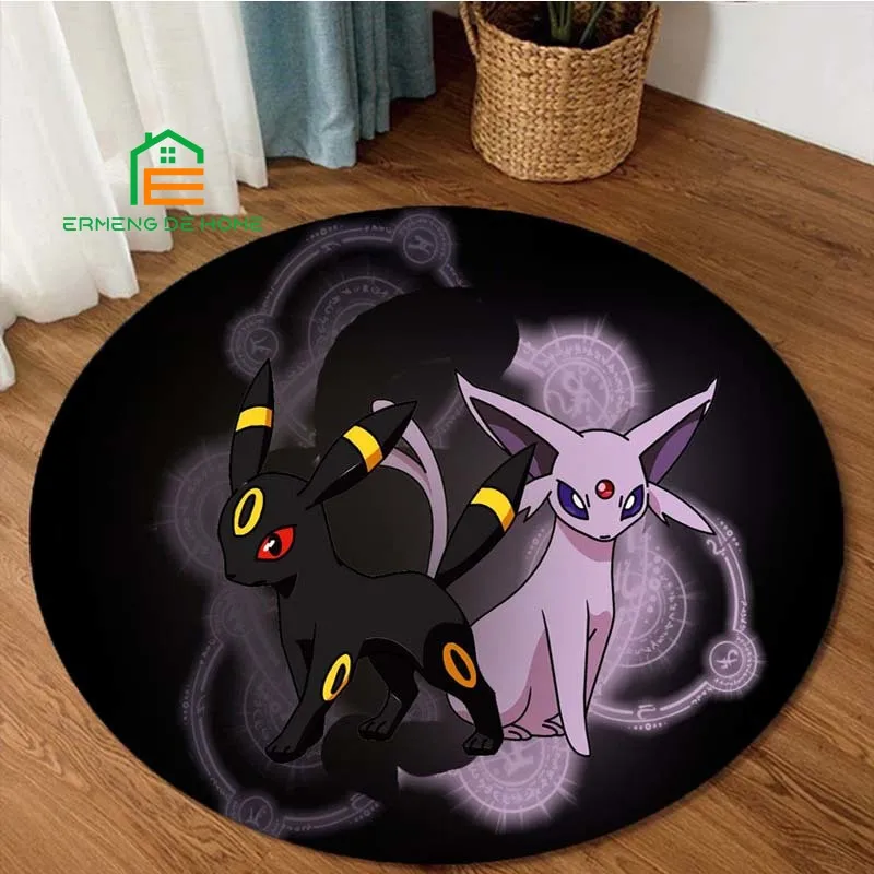 

Japanese Cartoon Pet Cat Flannel Round Area Rug for Bedroom Non-slip Carpets for Living Room Kitchen Mats for Floor 5 Sizes