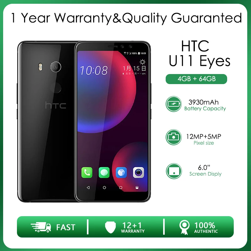 Смартфон HTC u11 eyes 4/64ГБ china восстановленный