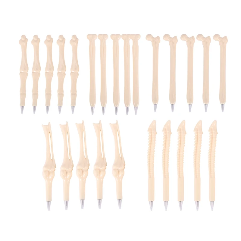 

25PCS Bone Design Ballpoint Pens With Black Ink For Artist, , Nurse , School, Office, Party