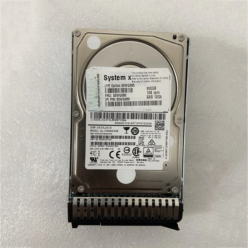 300 ГБ для серверного жесткого диска Lenovo 00WG686 00WG689 300G 10K SAS 2 5 &quot12G