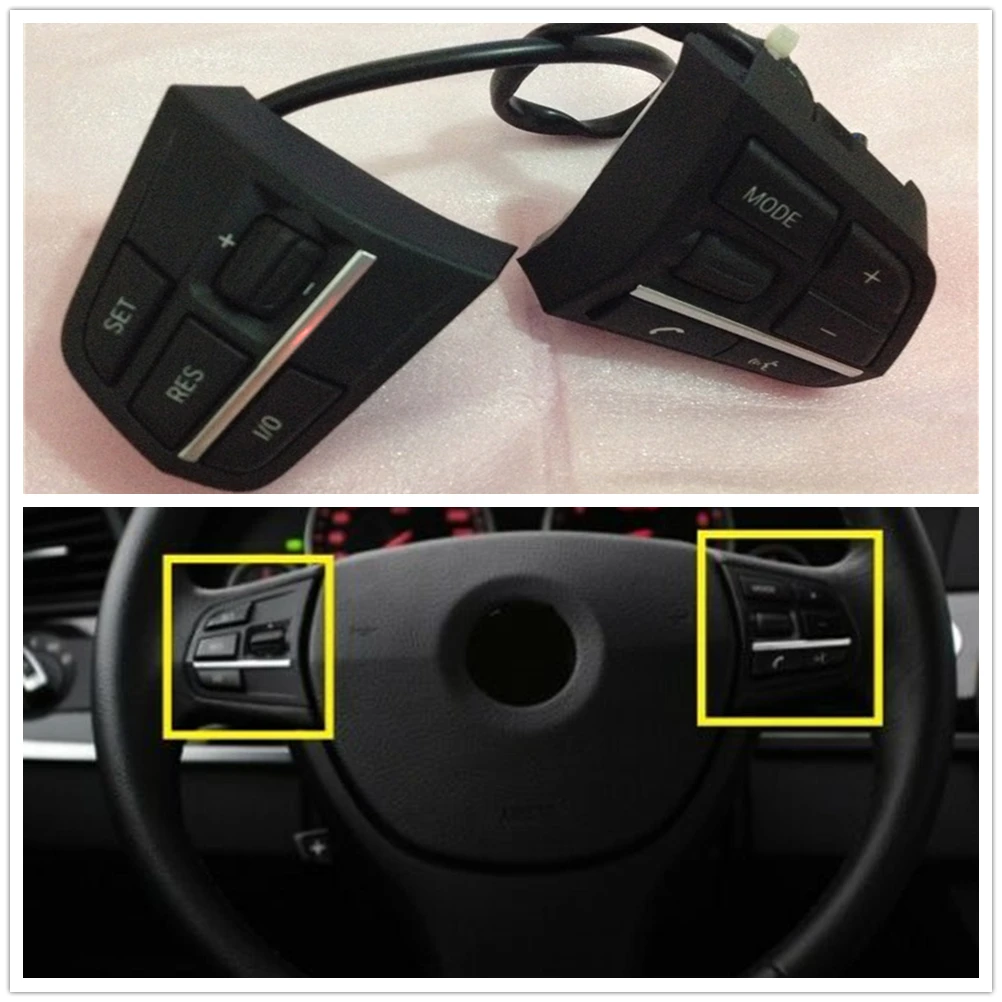 

Audio Cruise Steering Wheel Control Switch MODE/SET/RES Keyswitch Key Knob Panel Cover For BMW 5 7 Series F07 F10 F11 F01 F02