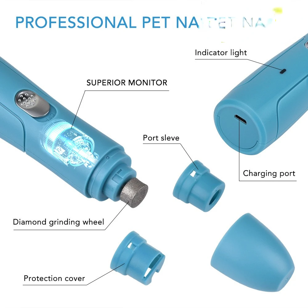 

Nail Grinders Nails Polisher Manicure Sets Pet Nail Polisher Usb Charging Pet Quiet Paws Nail Grooming Trimmer