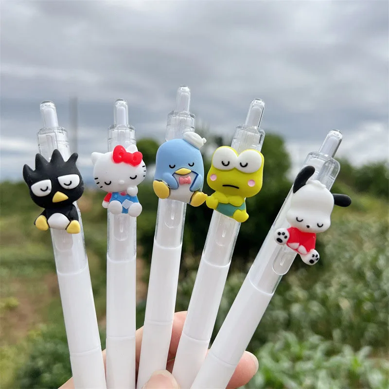 

Кавайная Спящая гелевая ручка Sanrio в стиле аниме Hello Kitty полачко мультяшная Милая нейтральная ручка для обучения офисные канцелярские принад...