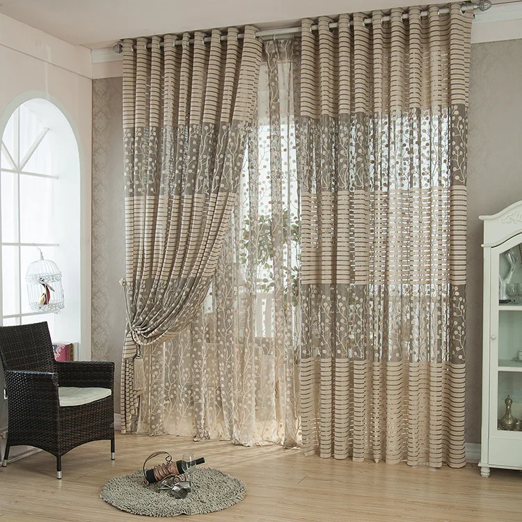 

Jacquard Curtain Cloth Window Screen Balcony Breathable Light-transmitting Bedroom Living Room Window Decoration