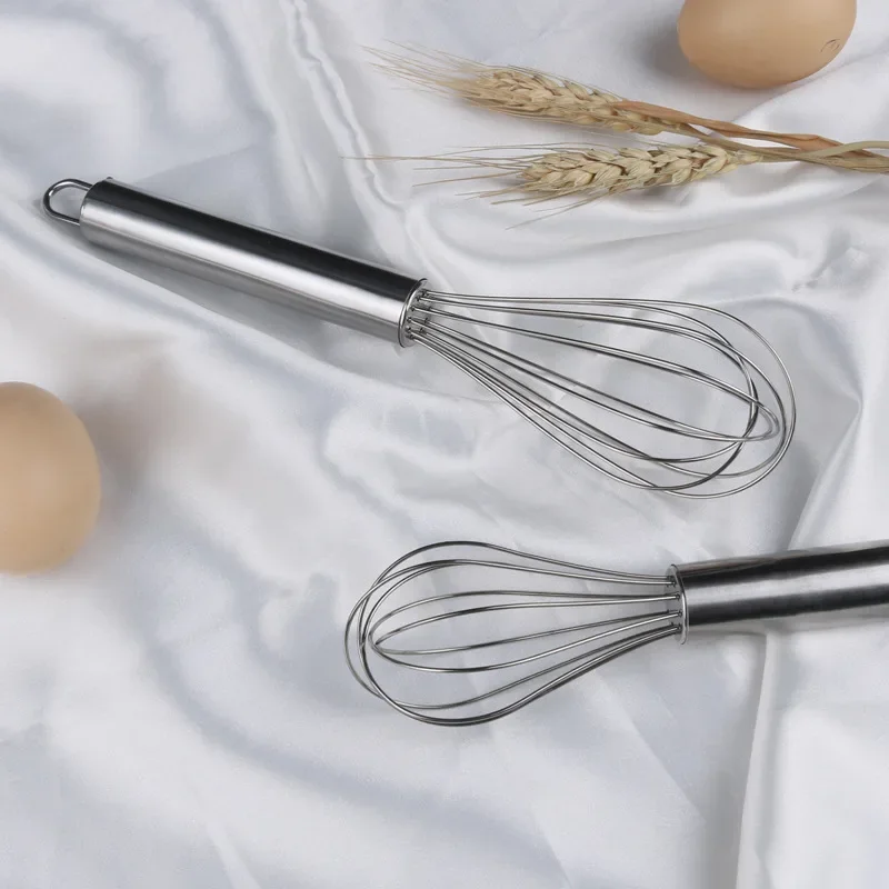 

Stainless Steel Manual Whisk Cream Butter Mixer Kitchen Cooking Supplies Household Manual Whisk Egg Beater Baking Accessories