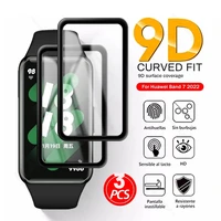 3pcs 9d curved protective glass for huawei band 7 screen protectors film hauwei watch fit honor watch es smart wristband film