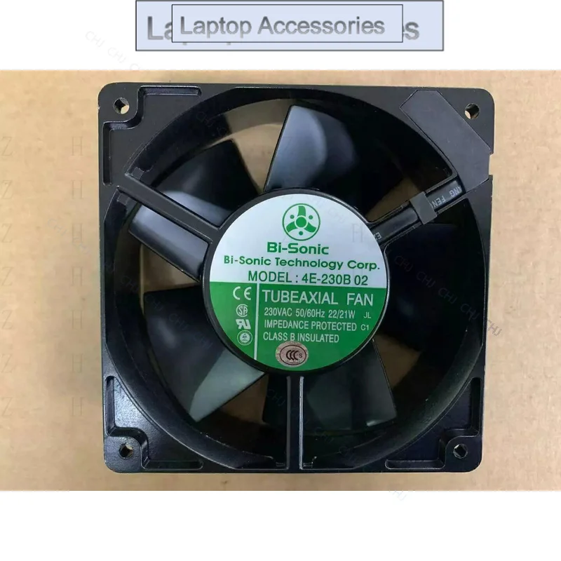 Фото F Для Bi-Sonic 4E-230B 02 Цельнометаллический высокотемпературный вентилятор 230 В переменного тока 22/21 Вт 120*120*38 мм №1