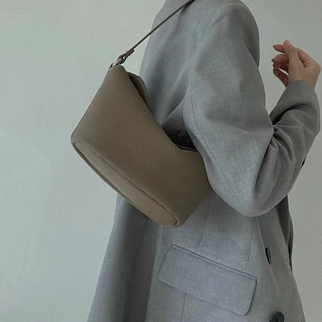 

2022 New Fashion Simple Cow Leather Single Shoulder Handbag