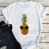 pineapple glasses tee beach tops women 2022 drinking women sexy tops tees holiday pineapple clothes fashion tees l