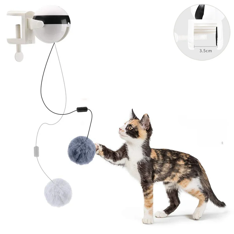 

Funny Electric Cat Toy Lifting Ball Cats Teaser Toy Electric Flutter Rotating Cat Toys Electronic Motion Pet Toys Interactive
