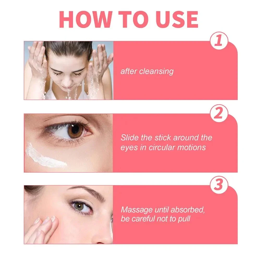 Retinol Eye Cream Stick Lightening Dark Circles Firming Skin Instant Repair Serum Moisturizing Anti Puffiness Bags