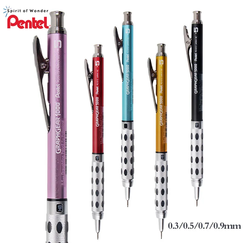 Pg1015 Low Center  Of Gravity Retractable Pen Tip 0.5mm Metal Rod Sketch Drawing Pencil