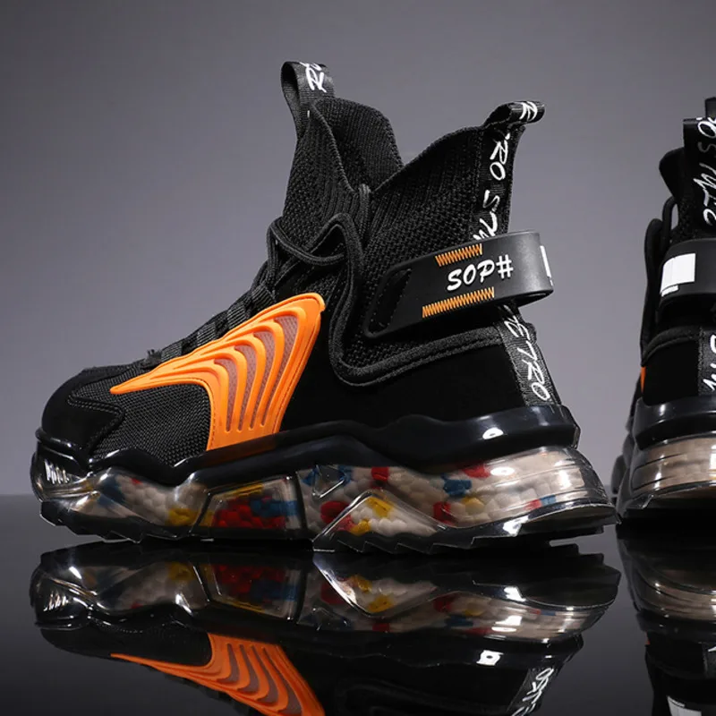 Мужские кроссовки размера плюс 46 обувь для бега ботинки на платформе спортивная