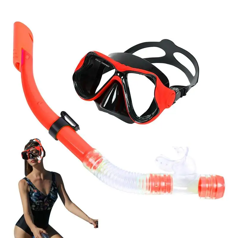 

Water Diving Cover Scuba Diving Gear Tempered Glass Lens With Strap Nose Cover Swim Goggles Gift For Friends Family