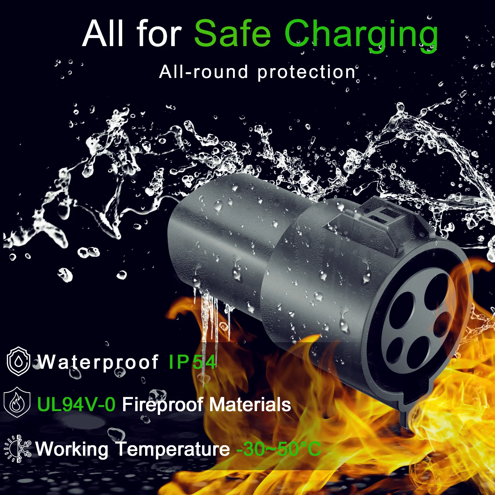 Адаптер для зарядного устройства Tesla тип 1 совместим с Model S/X/3/Y EV