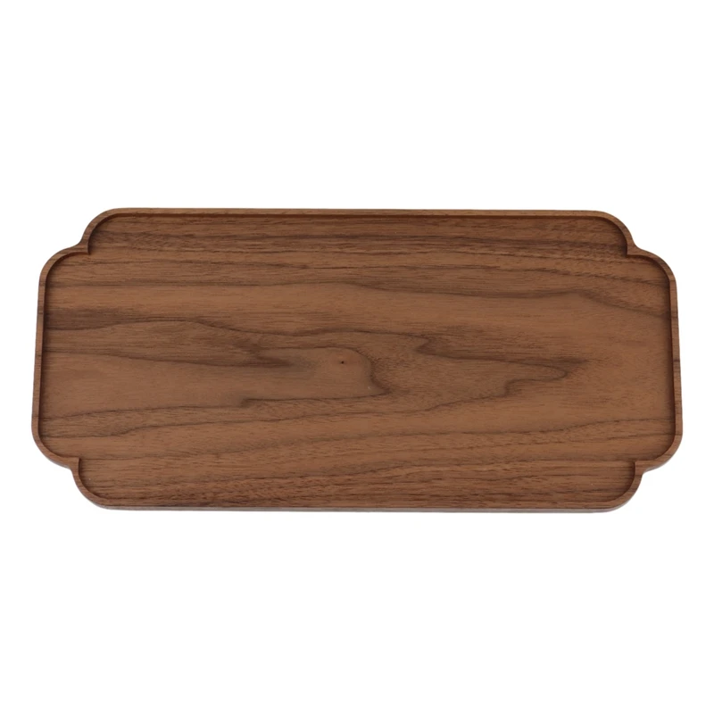 

Black Walnut Rectangular Solid Wood Tea Tray Tray Chinese Pastoral Creative Lace Tray