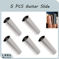look 5 pcs steel guitar slide stainless slider deslizante guitarra smooth edge length 28 50 60 70 mm