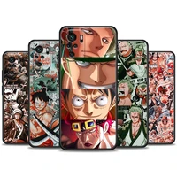 one piece phone case for xiaomi redmi note 11 10 9 8 pro 7 9s 8a 10s 11s soft cover luffy zoro anime for red mi 8pro 10pro coque