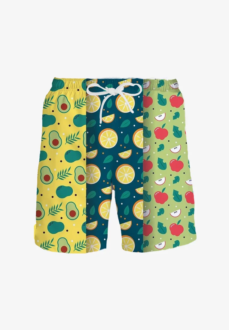 Мужские пляжные шорты на завязках Модные дышащие плавки с 3D принтом градиентные