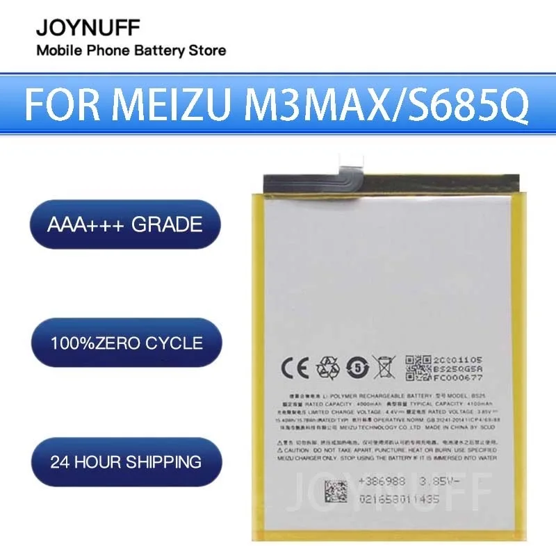 

New Battery High Quality 0 Cycles Compatible BS25 For MEIZU M3 MAX/S685Q smartphone Replacement Lithium Sufficient Batteries+kit