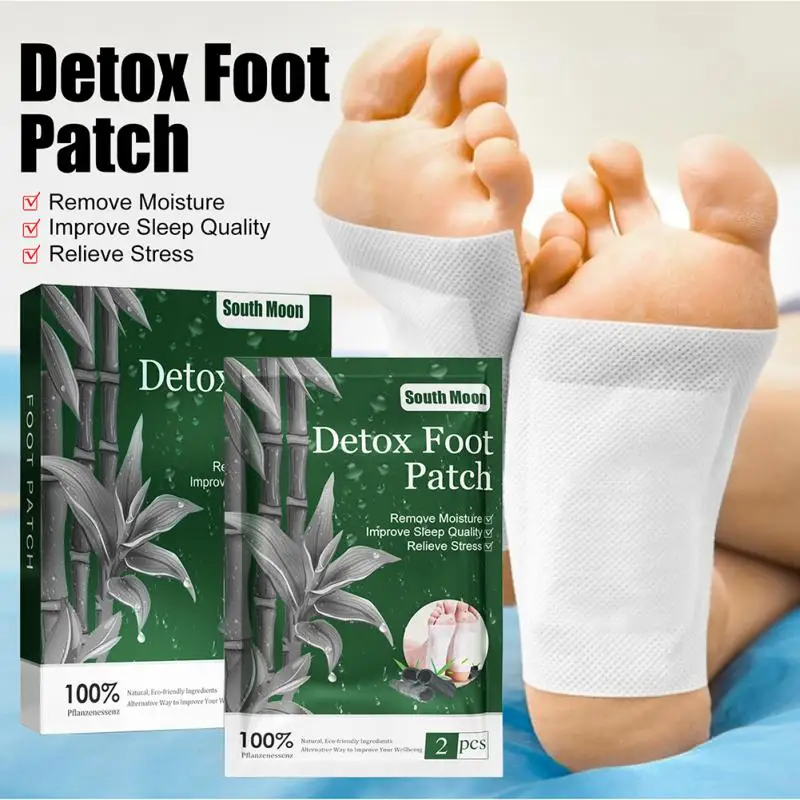 

South Moon Detox Foot Patches Pads Natural Detoxification Treat Body Toxins Helps Sleeping Relieve Stress Feet Cleansing Care