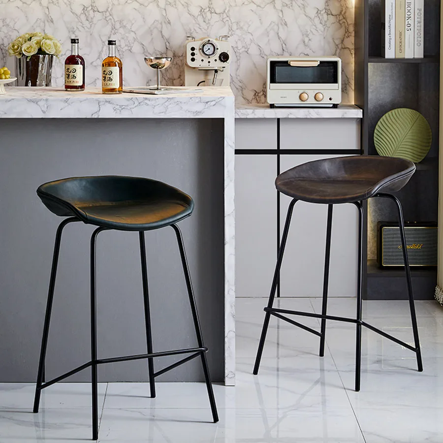 

modern bar chairs high black legs simple makeup commercial industrial style minimalistic stool kitchen banqueta bar furniture