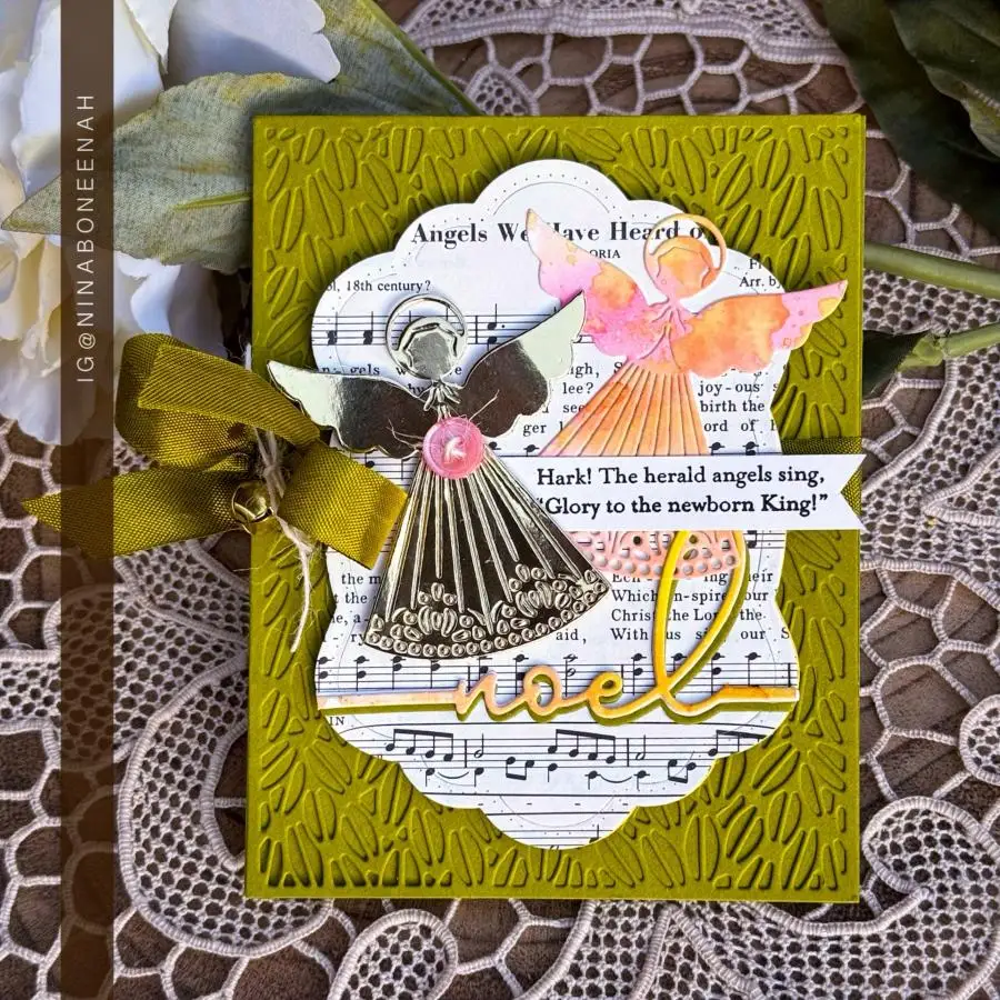 Новинка 2024 Рождественская радость ангельские предложения штампы праздничные