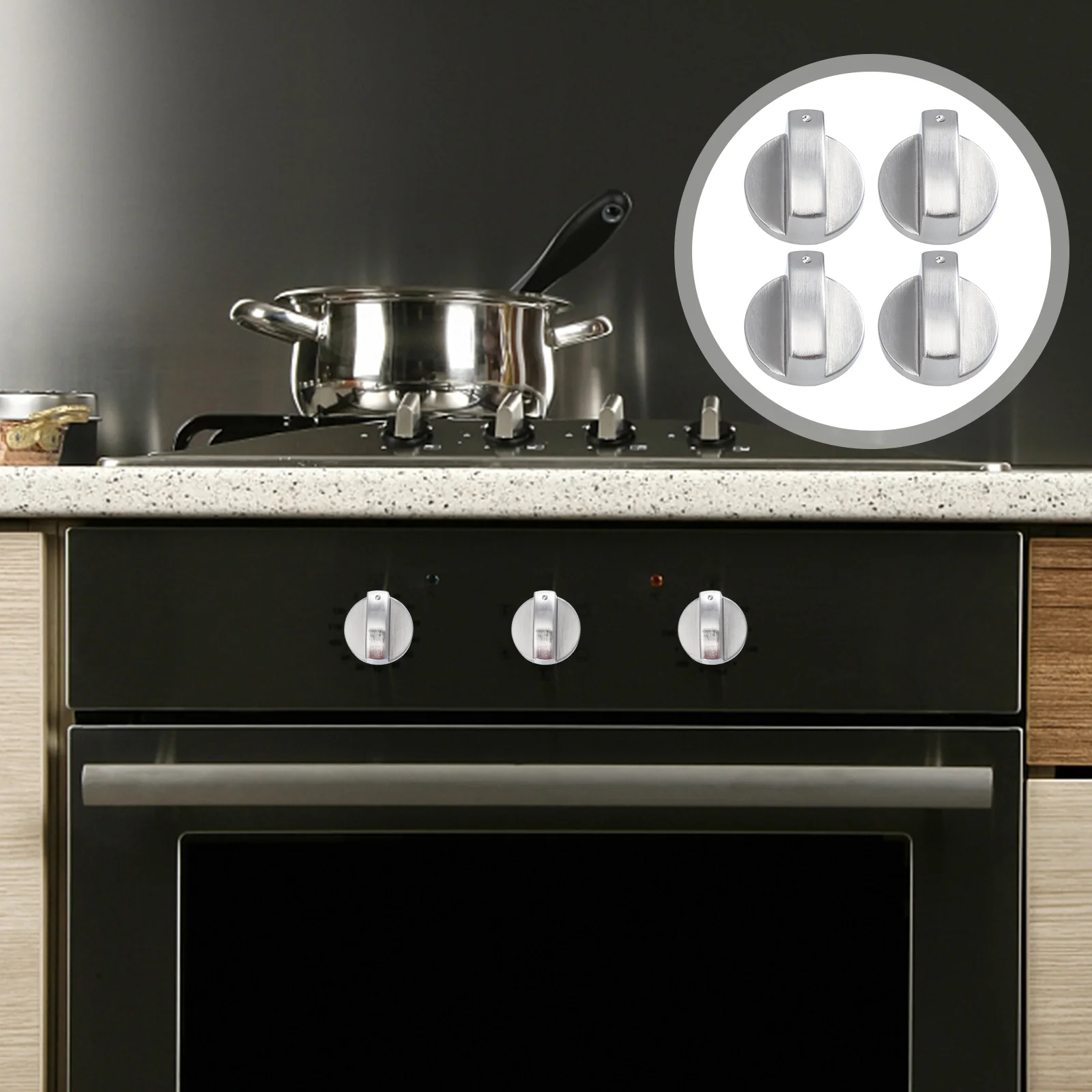 

Knobs Stove Knob Gas Burner Range Cooker Replacement Control Switch Oven Electric Stoves Safety Metal Cooktop Locks Universal