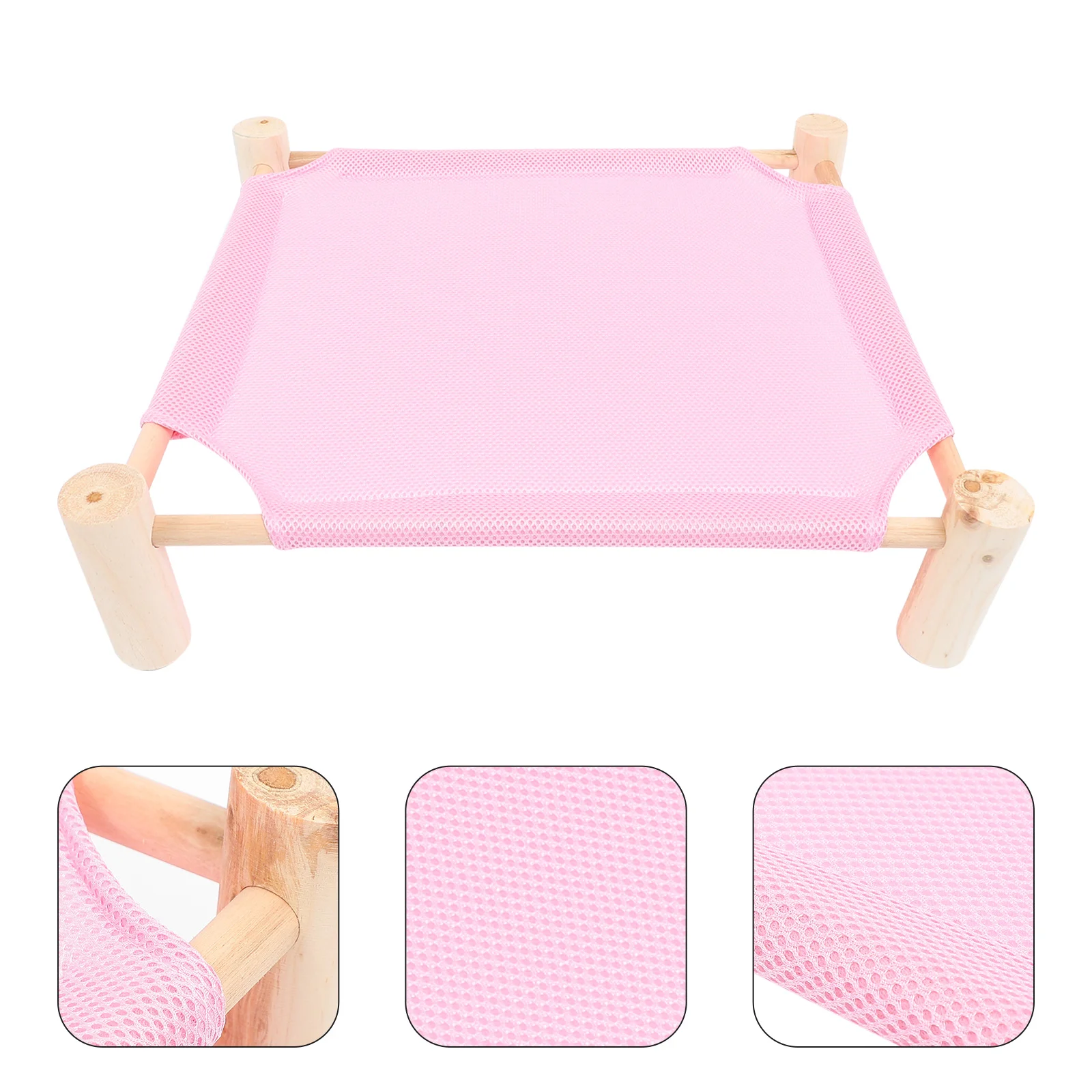 

Detachable Pet Hamster Hammock with Wooden Rack Hamster Sleeping Lounge Pet Bed