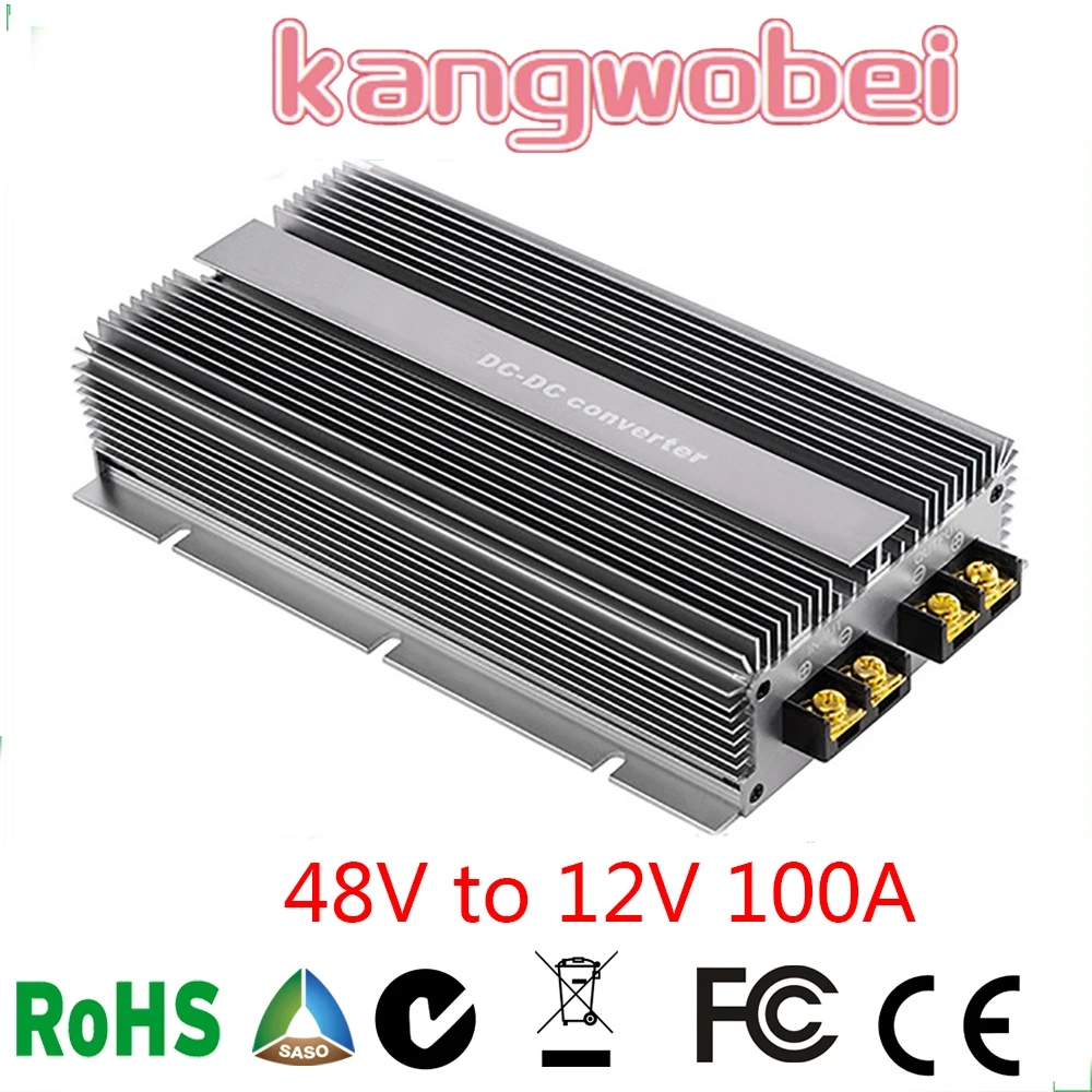 

100A 48V TO 12V DC DC Reducer Step Down Converter Buck Regulator Golf Cart Voltage Reducer Power Converter With ACC