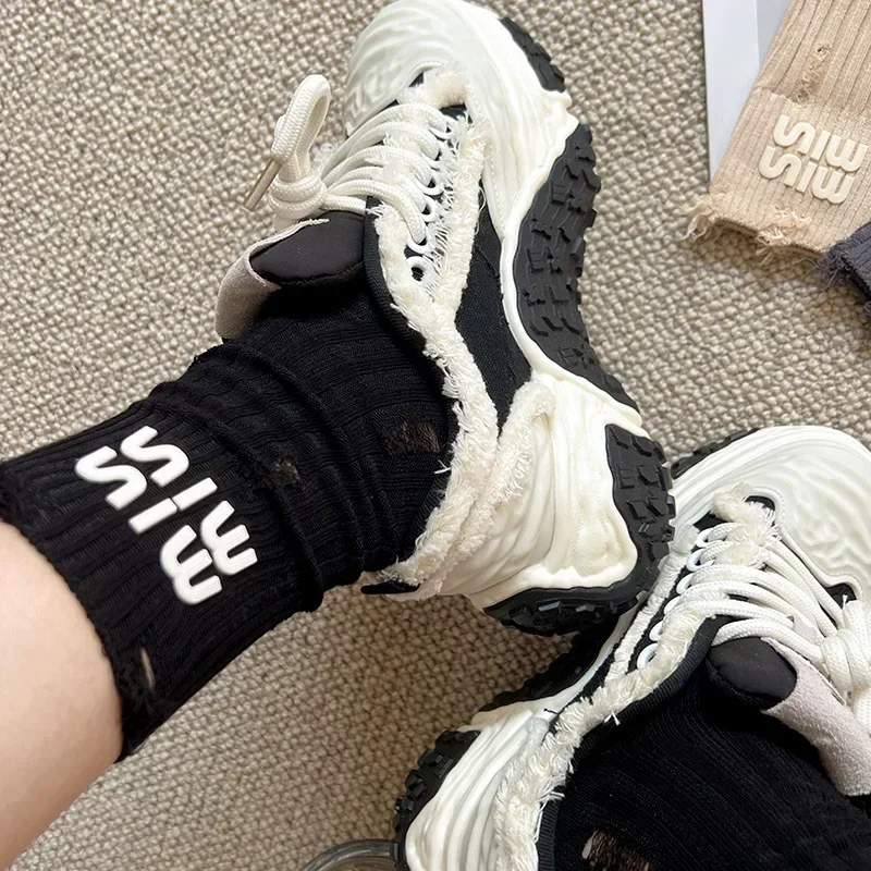 Женские хлопковые носки с принтом в ассортименте