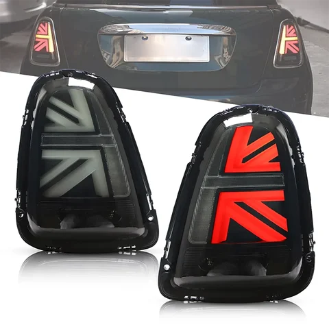Пара полностью светодиодных задних фонарей для BMW Mini Cooper R56 R57 R58 R59 LCI 2007-2013 JCW Union Jack Тормозные задние янтарные сигнальные лампы Tun