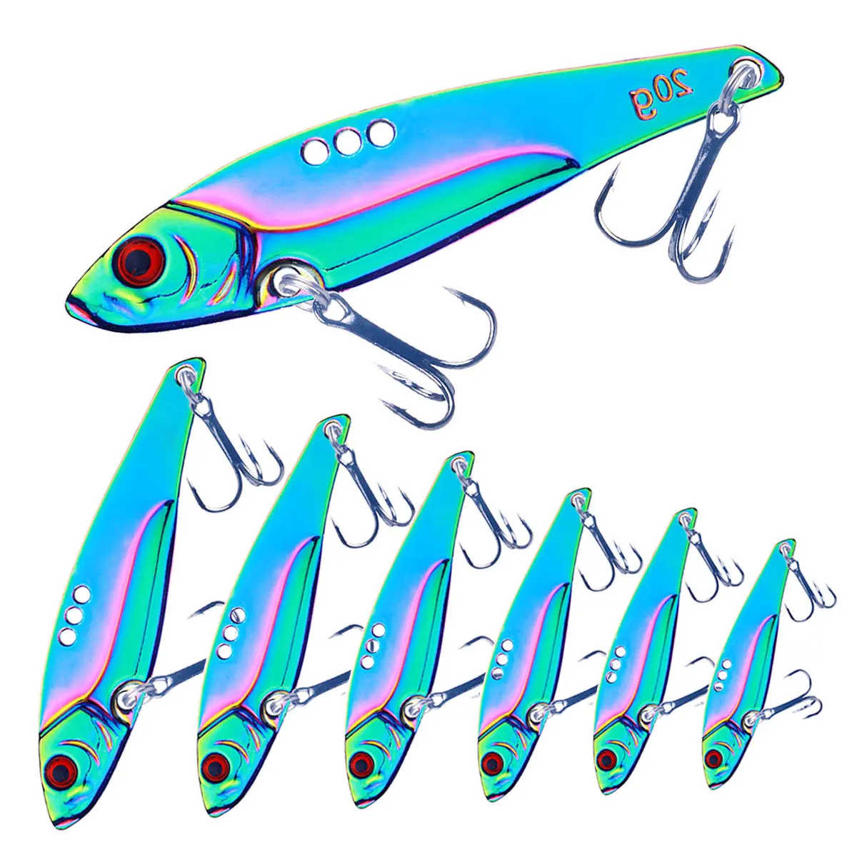 

VIB Fishing Lure Artificial Blade Metal Spinner Crankbait Vibration Bait Swimbait Pesca for Bass Pike Perch Tackle 3-21g