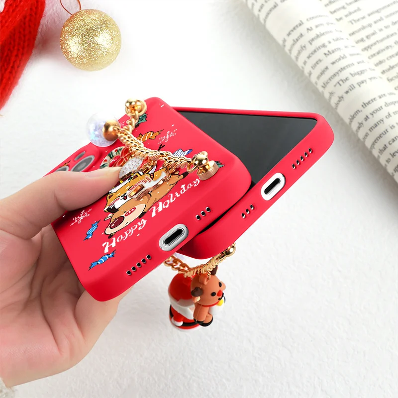 Рождественский чехол с браслетом NFC для Xiaomi совместим poco X3 F3 m3 Mi 12 11T 10t redmi note 8 8t 7 10