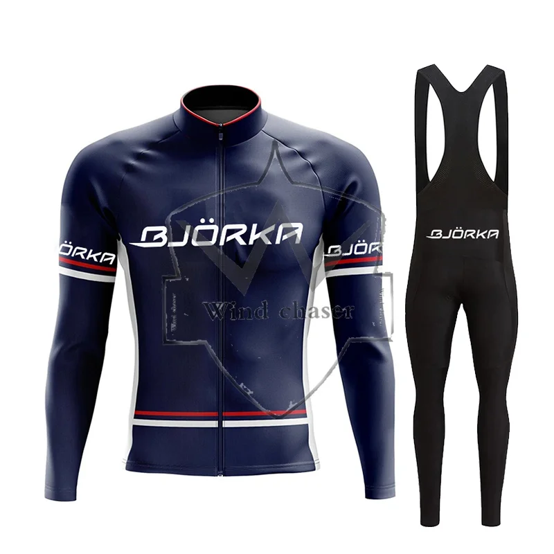 

2023 г., BJORKA, командный весенний комплект из Джерси с длинным рукавом для велоспорта, брюки для горных велосипедов, одежда для велоспорта, быстросохнущая одежда для велоспорта