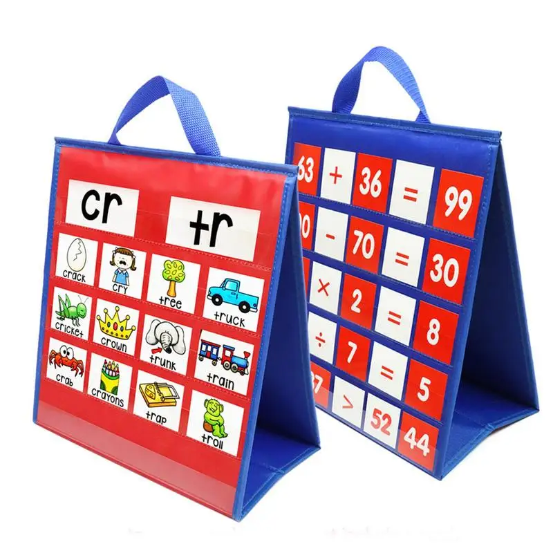 

Desktop Pocket Chart Double Sided Attendance Chart For Teachers Tabletop Teaching Classroom Pocket Charts For Kindergarten Home