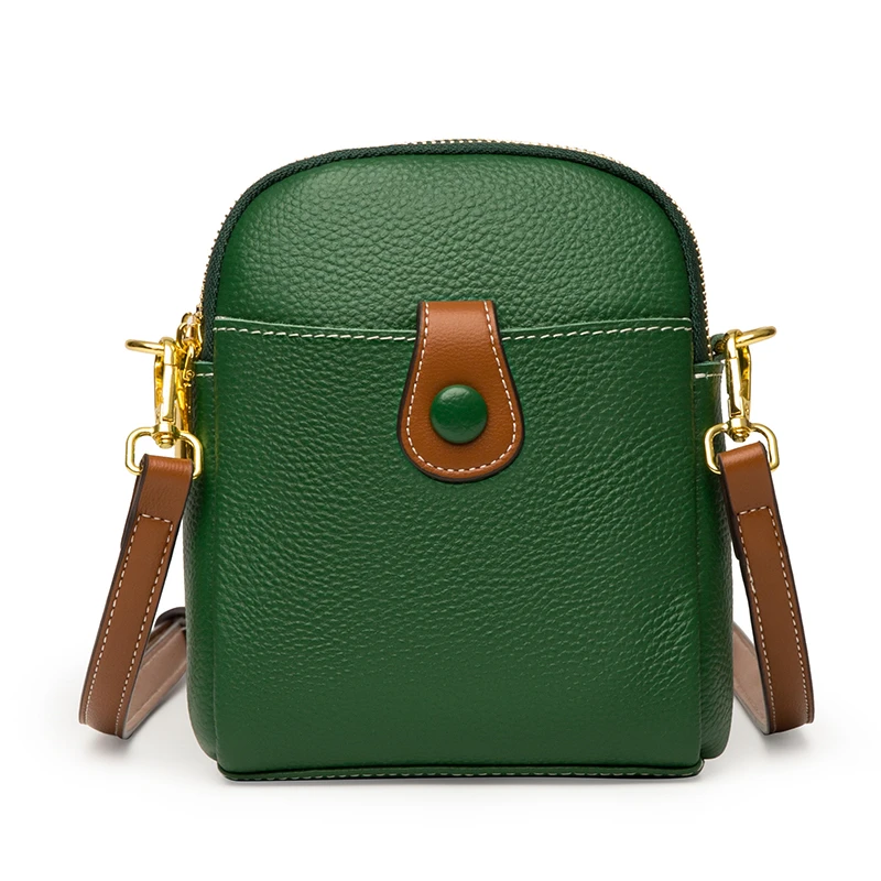 

Vintage Shoulder Bag Women Cow Leather Mobile Phone Bags Solid Flap Female Messenger Crossbody Bags 2022 Mini Size Sling Purses