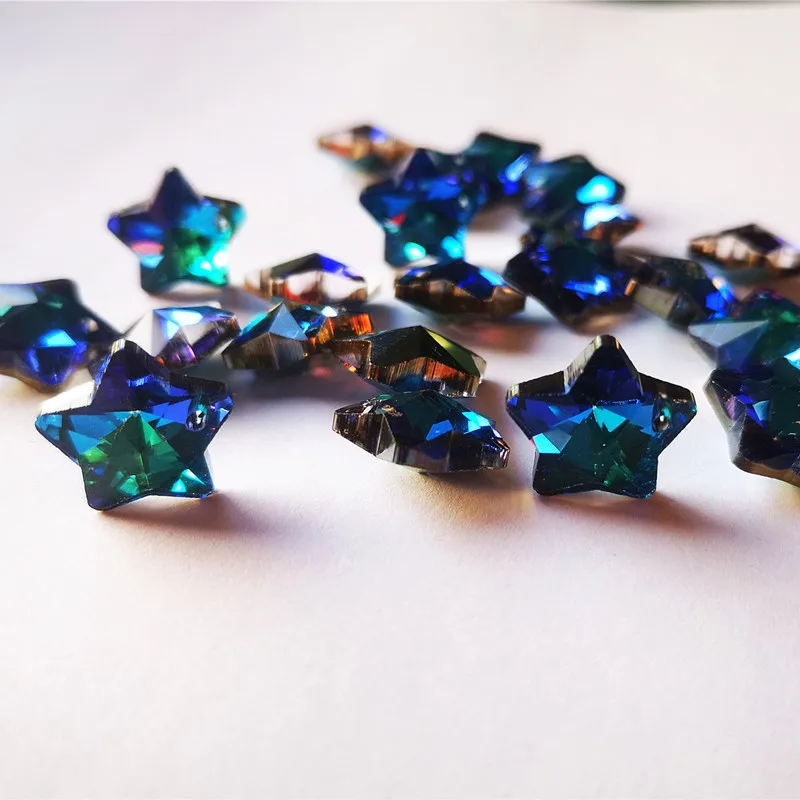 

New Arrived Star Shape K9 Crystal Chandelier Beads 200pcs In One Hole Luxurious Diy Glass Jewelry Beads For Earring Accessories