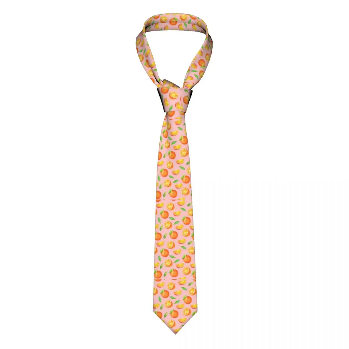 

Watercolor Oranges Tie Fresh Fruit Print Shirt Vintage Neck Ties Party Polyester Silk Accessories Men Cravat