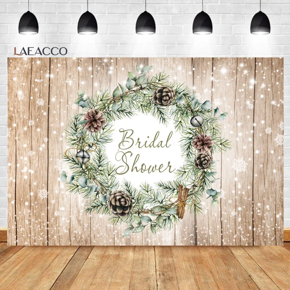 

Laeacco Rustic Flowers Wood Bridal Shower Backdrop Wedding Floral Floor Girl Birthday Portrait Customized Photography Background