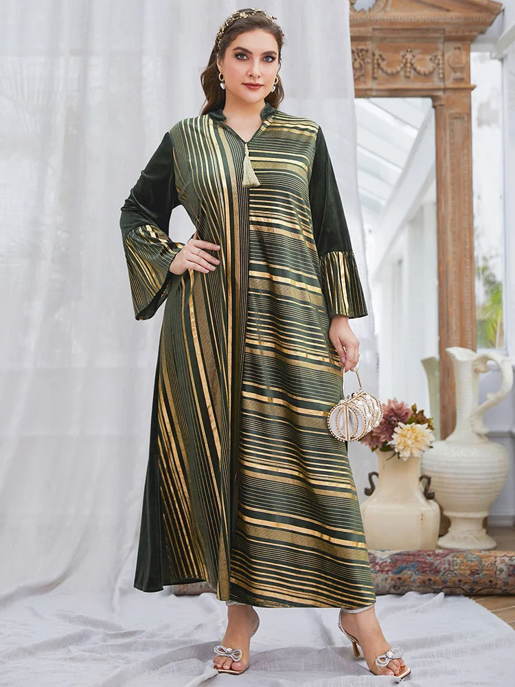 

TOLEEN Women's Plus Size Long Maxi Dresses 2022 Autumn Winter Luxury Sequin Elegant Abaya Turkish African Party Evening Clothing