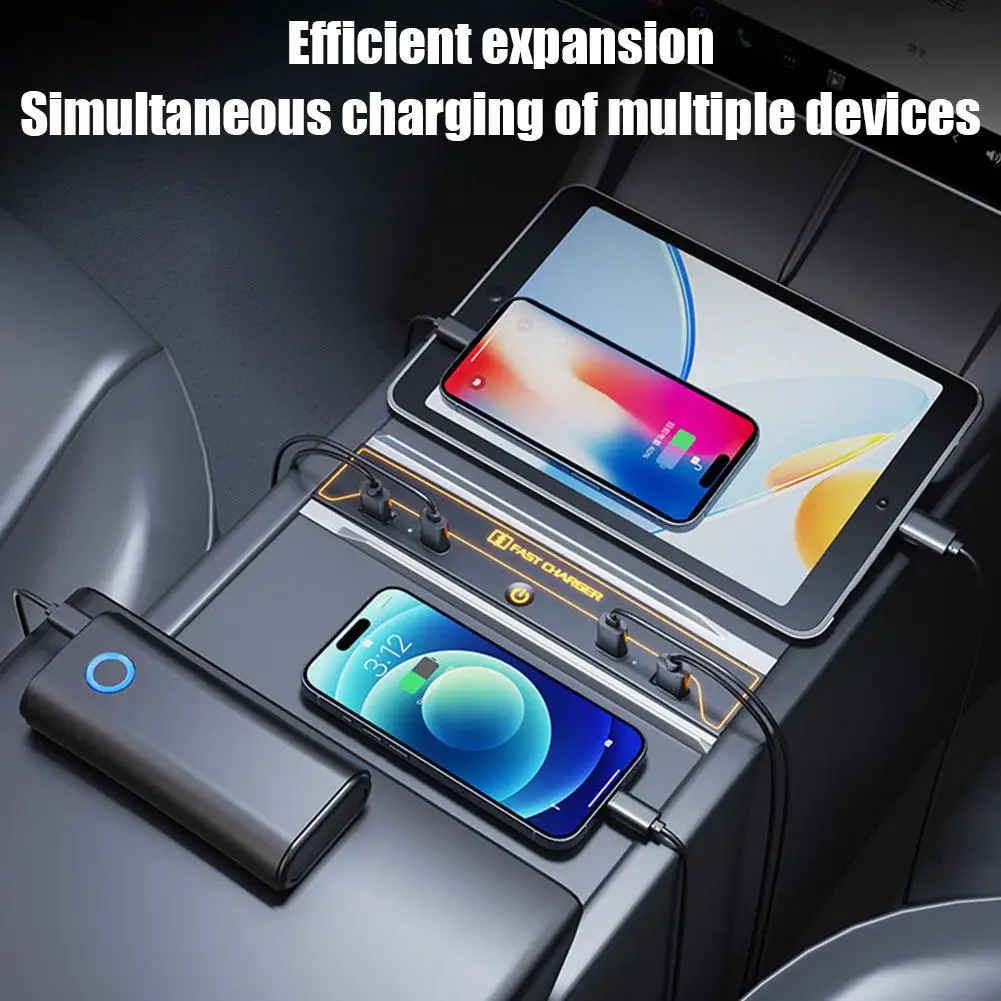 Автомобильная док-станция центральное Зарядное устройство USB с потоковым