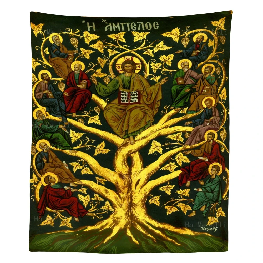Христос виноградная лоза и ветки Генеалогия Иисуса Византийского православных